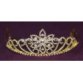 Banhado a ouro cristal tiara casamento headwear nupcial cabelo acessórios